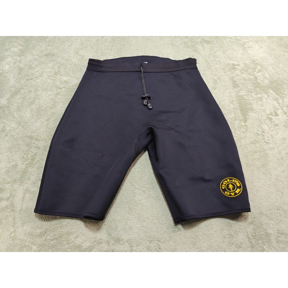 Golds Gym Neoprene Sauna Shorts Mens M/L Black Weightlifting Compression Sweat